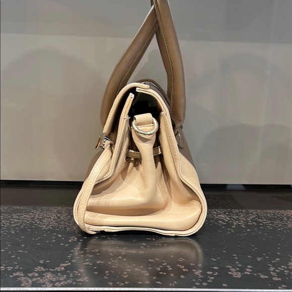 Jimmy Choo ROSALIE Taupe Leather Handbag With Gold Hardware - Picture 4 of 11